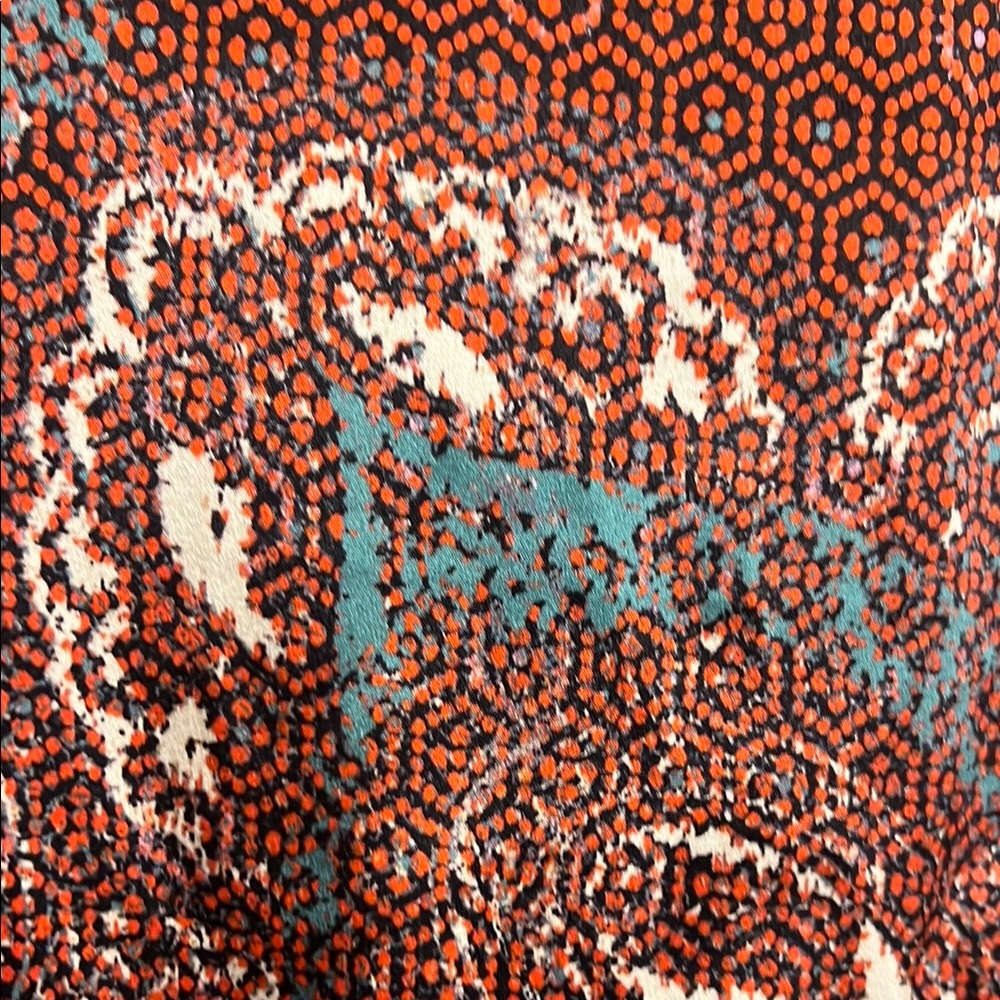 St. John Red Patterned Top - Picture 4 of 4